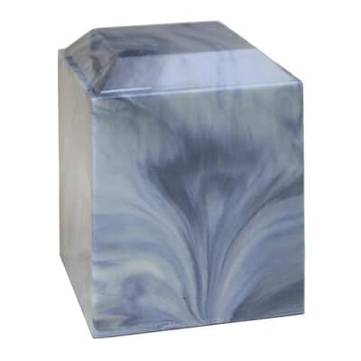 Smokey Azurite Cultured Cremation Urn