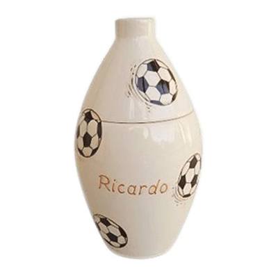 Soccer Dribbles Large Cremation Urn
