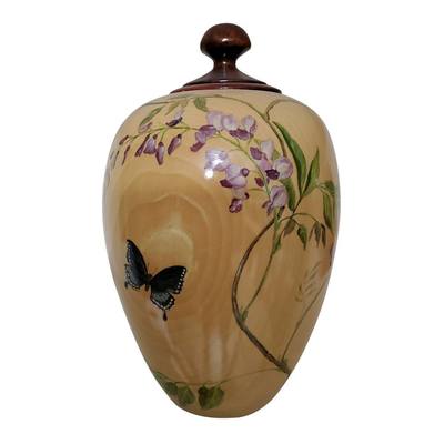 Spicebush Swallowtail Wood Urn