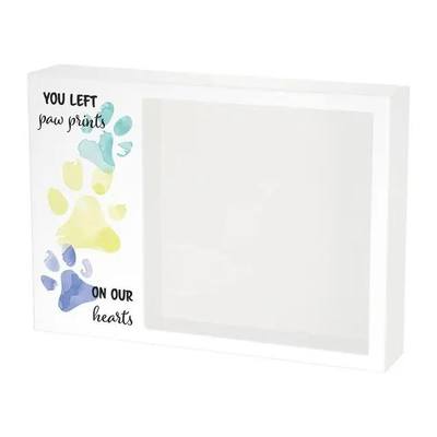 Spring Paw Print Pet Shadow Box Urn