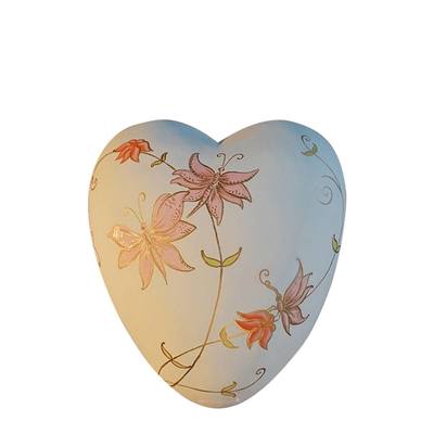Springtime Ceramic Keepsake Heart Urn
