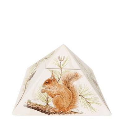 Squirrel Pyramid Medium Ceramic Urn