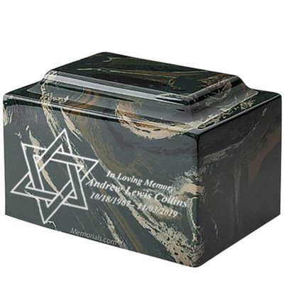 Star of David Camouflage Marble Urn