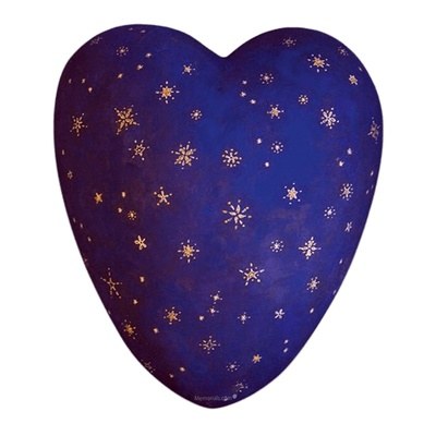 Stars Ceramic Heart Urn