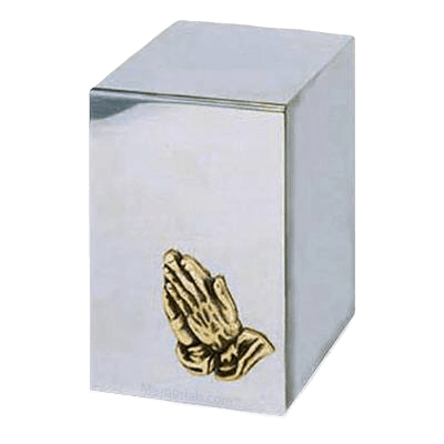 Praying Hands Steel Cremation Urn