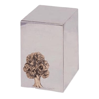 Oak Tree Steel Cremation Urn