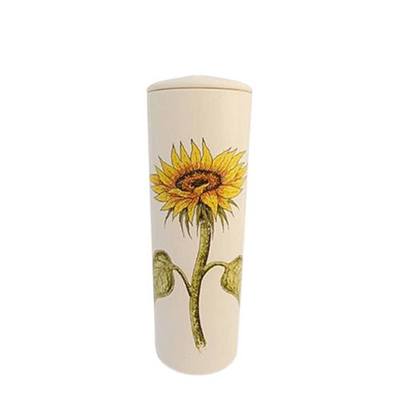 Sunflower Cylinder Medium Cremation Urn