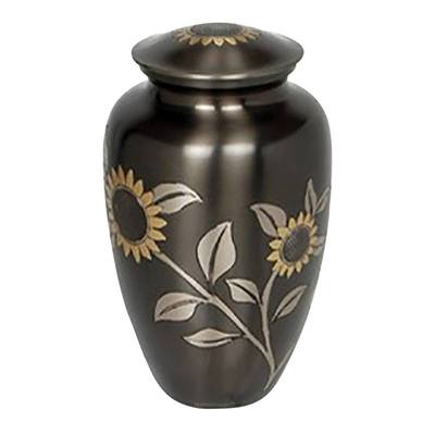 Sunflower Metal Urn