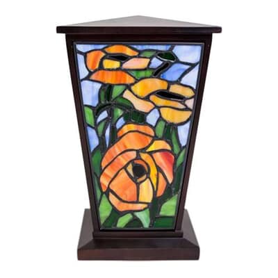 Sunset Glass Window Cremation Urn