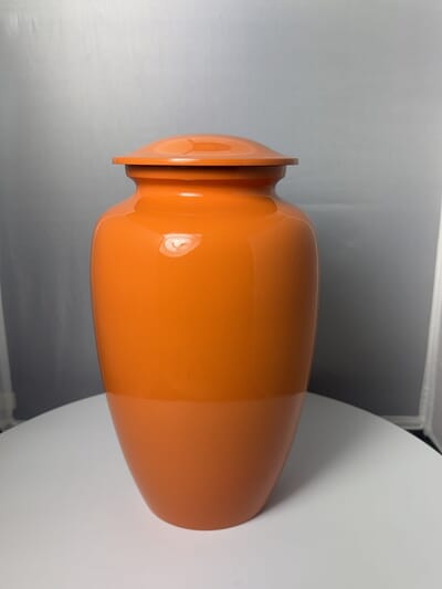 Sunset Orange Cremation Urn