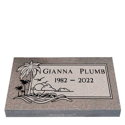Sunset Waves Granite Grave Markers