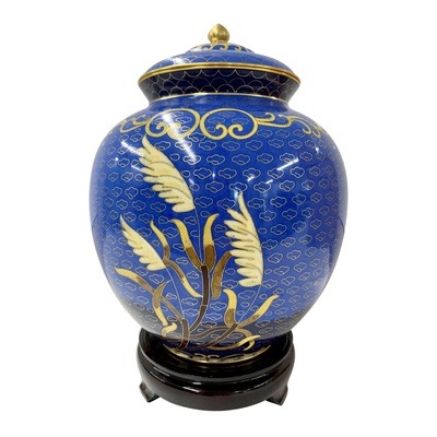 Swan Cloisonne Cremation Urn