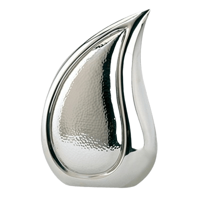 Teardrop Silver Cremation Urn