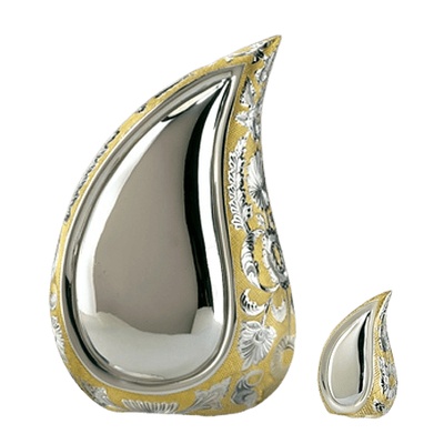 Teardrop Gold Cremation Urns