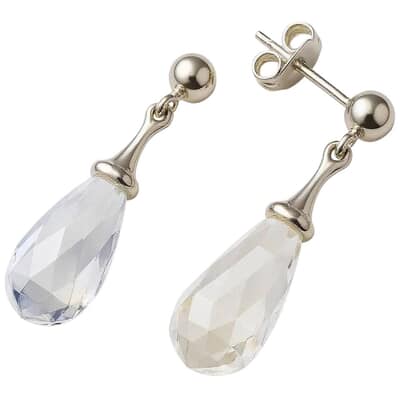 Teardrop Cremation Crystal Earrings