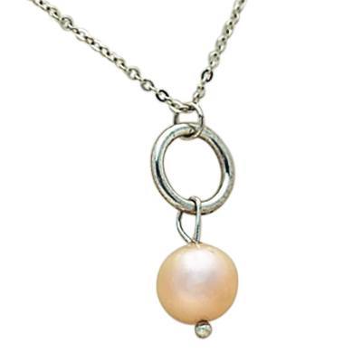 Teardrop Gold Pearl Cremation Pendant