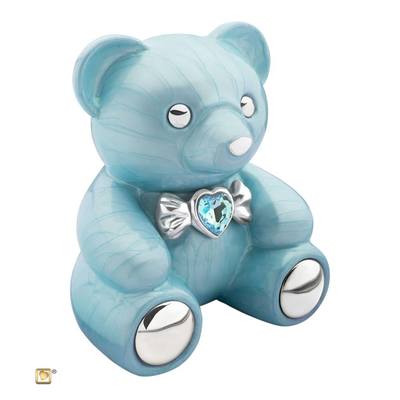 Teddy Blue Childrens Cremation Urn