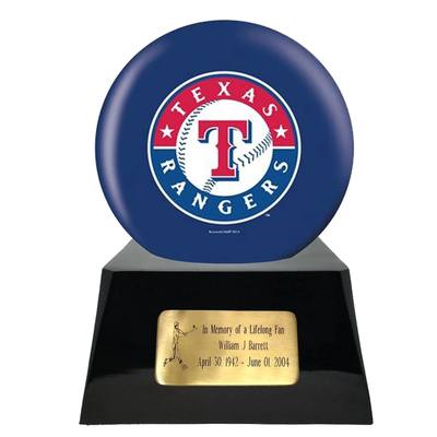 Texas Rangers Baseball Sphere Cremation Urn