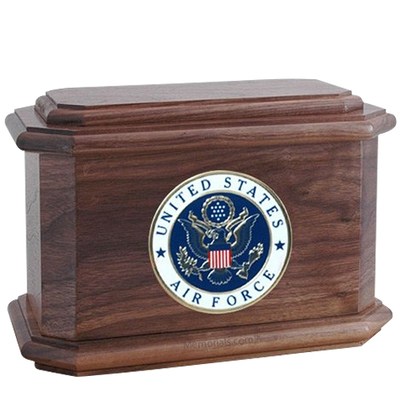 Patriot Air Force Walnut Wood Urn