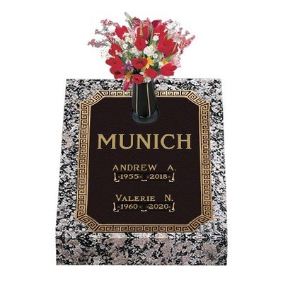 Together Forever Companion Deep Bronze Headstone 24 x 30