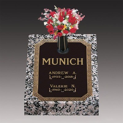 Together Forever Companion Deep Bronze Headstone 24 x 30