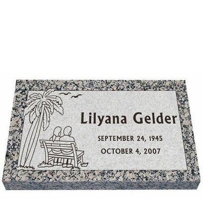 Together Forever Granite Grave Marker 24 x 12