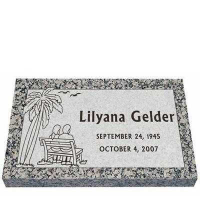 Together Forever Granite Grave Marker 26 x 14