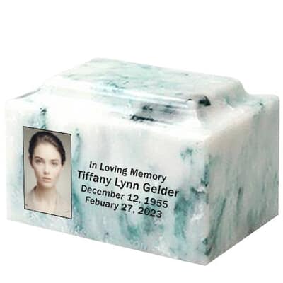 Tranquility Marble Photo Urn