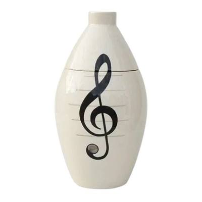 Treble Clef Ceramic Cremation Urn