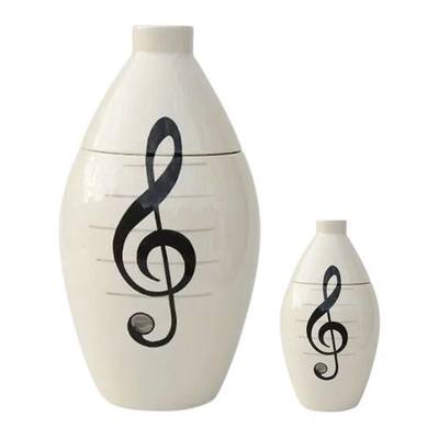 Treble Clef Ceramic Cremation Urns