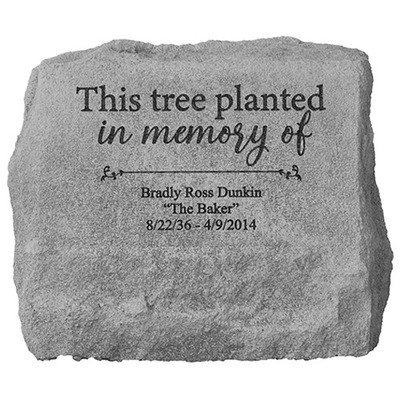 Tree Planted In Memory Personalized Stone