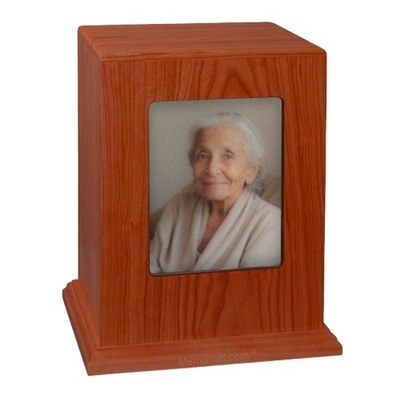 Tribute Photo Wood Cremation Urn