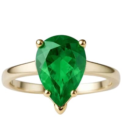 Trinity Green Garden Cremation Crystal Ring