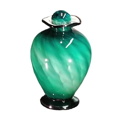 Tropical Glass Companion Cremation Urn
