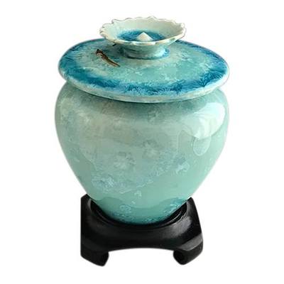 Turquoise Pet Ceramic Urn