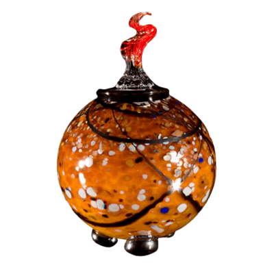 Tutto Verdigris Glass Cremation Urn