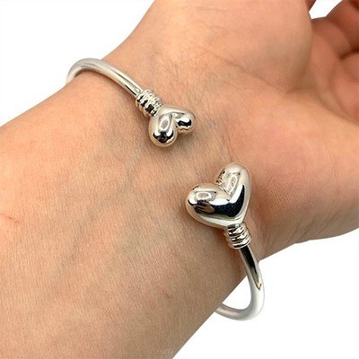 Two Hearts Cremation Bracelet