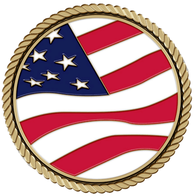 United States of America Flag Medium Medallion