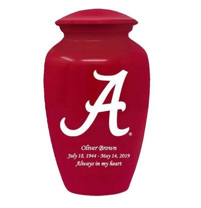 University of Alabama Crimson Tide Red Cremation Urn