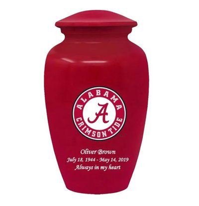 University of Alabama Crimson Tide Seal Red Cremation Urn