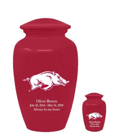 University of Arkansas Razorbacks Cremation Urns