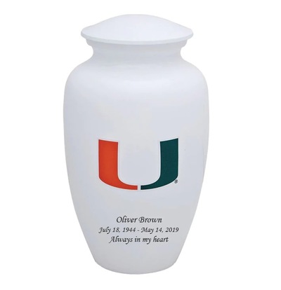 University of Miami Hurricanes Cremation Urn