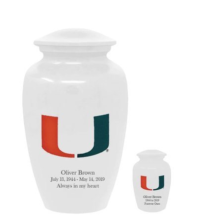 University of Miami Hurricanes Cremation Urns