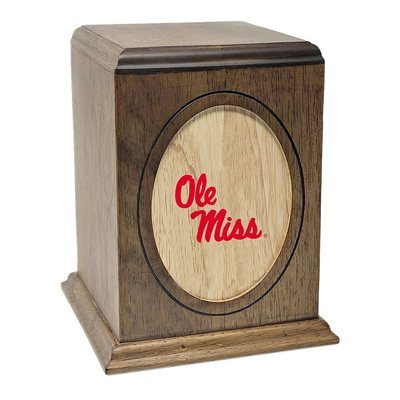 University of Mississippi Ole Miss Rebels Wooden Urn