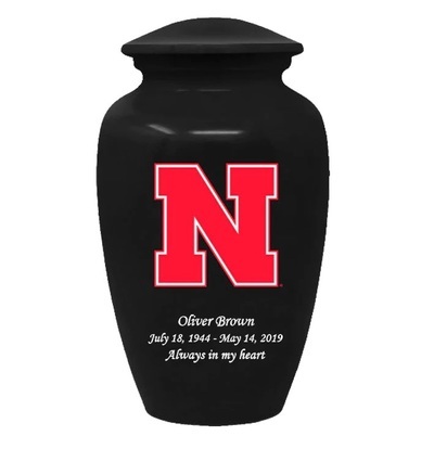 University of Nebraska Cornhuskers Black Cremation Urn