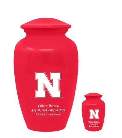 University of Nebraska Cornhuskers Red Cremation Urns