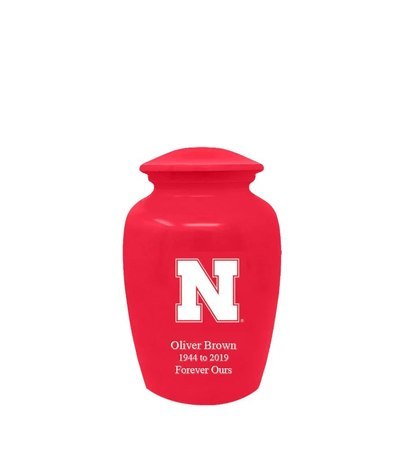 University of Nebraska Cornhuskers Red Keepsake Urn