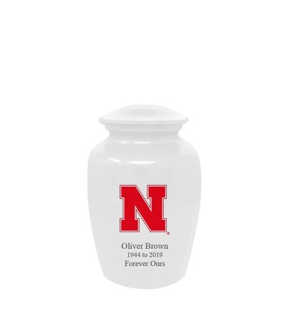 University of Nebraska Cornhuskers White Keepsake Urn