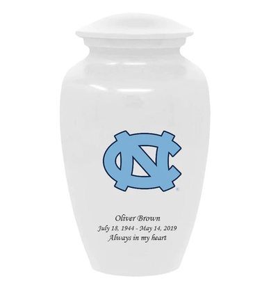 University of North Carolina Tar Heels White Cremation Urn