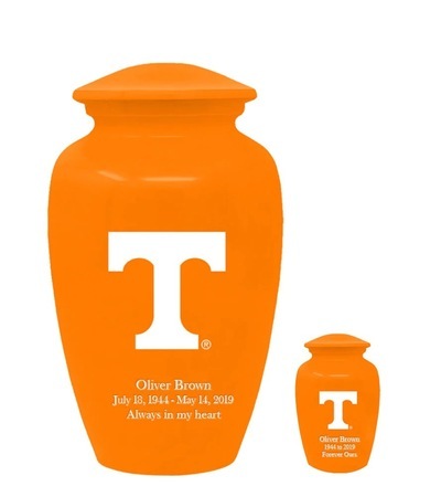 University of Tennessee Volunteers Orange Cremation Urns
